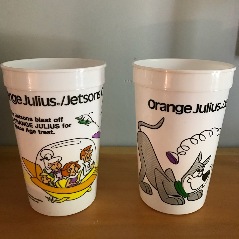 Vintage 1985 Orange Julius Jetsons Collectors Cups